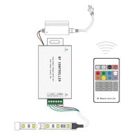 LED Controller 12-24V Low Pressure RF Colorful 20-Key Remote Control RGB Light Bar Dimming Controller