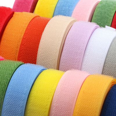 1 Pair of 20mm Color Fastener Tape  Hook and Loop Technology Cable Tie Nylon No Buckle Home DIY Sewing Accessories 10m Adhesives Tape