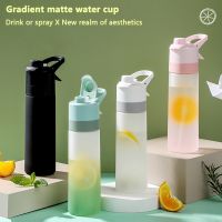 650MLHigh value dual purpose plastic spray bottle PC material portable outdoor sports water bottle