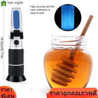 【สินค้าขายดี】(ราคาถูก) 3 In 1 Honey Refractometer 58 - 90% ที่ถูกต้องเครื่องรีแฟร็คโตมิเตอร์น้ำผึ้งปริมาณน้ำตาล Baume เครื่องทดสอบอุณหภูมิเมตร