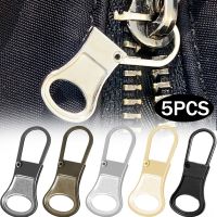 ♕►♛ 5PCS Instant Zippers Universal Zipper Puller Detachable Metal Zipper Set for Clothing Bag Repair Kit DIY Apparel Sewing Supplies