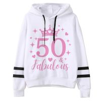 เสื้อมีฮู้ดสำหรับผู้หญิงอายุ50th ปี50ปีเสื้อมีแขนยาวแนวสตรีทแบบกอธิคเสื้อมีฮู้ดเสื้อแจ๊คเก็ตเสื้อมีแขนยาว