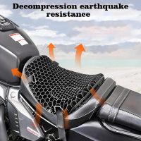 【LZ】✲  Motocicleta Honeycomb Gel Almofada do assento 3D Mesh Fabric Confortável Descompressão Capa Shock Absorbing Relief Almofadas Autobike