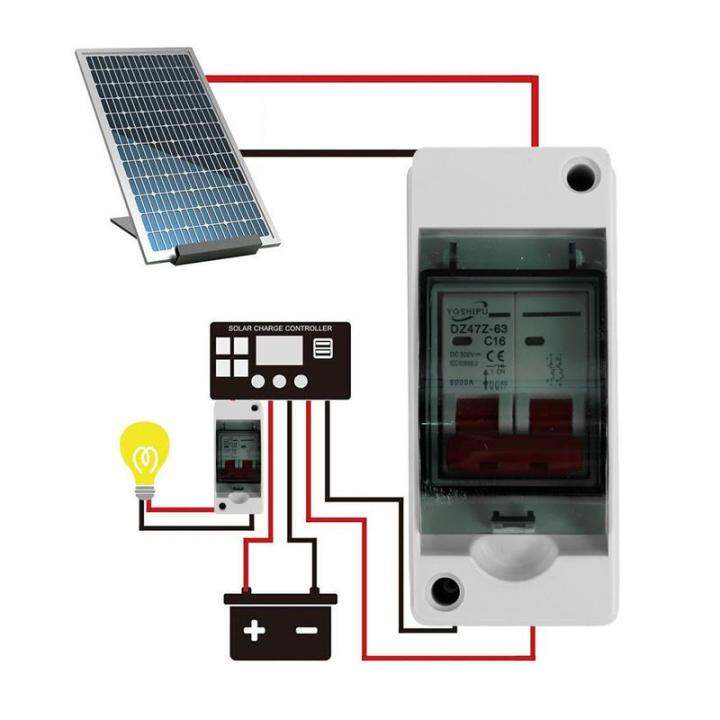 dagafga-กล่องเบรกเกอร์พลังงานแสงอาทิตย์-dc-เบรกเกอร์16a-500v-2ขั้วสวิตซ์ตัดการเชื่อมต่อ-ip65กันน้ำกล่องกระจายเบรกเกอร์กันน้ำ