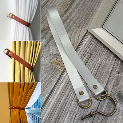 Leather Curtain Tieback Room Accessories Curtain Holder Clip Cotton Rope Strap Buckle Curtains Holdback Home Decor