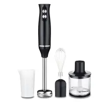 4 in 1 High Power Immersion Hand Stick Blender Mixer Includes Chopper and Smoothie Cup Stainless Steel Ice Blade EU Plug