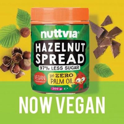 Items for you 👉 Nuttvia vegan hazelnut chocolat spread  97% less sugar 350 g.ช็อกโกแลตฮาเซลนัทสเปรด วีแกน สินค้านำเข้าจากออสเตรเลีย