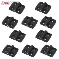 ┅✁ 10 Pcs Mini Cabinet Door Folding Hinges Jewellery Box Black Plastic Hinge