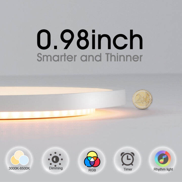 ร้อน-marpou-tuya-โคมไฟเพดาน-led-ไฟเพดานที่ทันสมัย-rgb-app-การควบคุมเสียง-alexa-สมาร์ทโคมไฟ-led-ไฟสำหรับห้องนอนห้อง