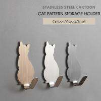 [HOT GELLXKOWOIGHIO 527] 2Pcs Cat Shaped Wall Hooks Self Adhesive Key Holder Hanger Holder Wall Mount Coat Rack ผ้าขนหนู Racks อุปกรณ์ห้องน้ำ