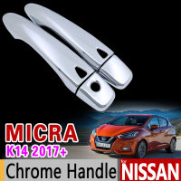 สำหรับนิสสัน Micra 2017 2018 K14หรูหราโครเมี่ยมมือจับประตูครอบตัดชุดมีนาคมไม่เคยสนิมอุปกรณ์เสริมในรถยนต์สติกเกอร์รถจัดแต่งทรงผม