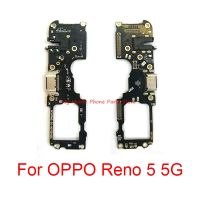 แท่นชาร์จ USB พอร์ตบอร์ด Flex Cable สําหรับ OPPO Reno 5 Reno5 (5G) USB Charge Charger Board Connector Flex Cable Ribbon Parts