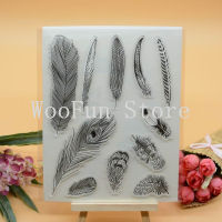 Feather Rubber Clear Stamp for Card Making Decoration and Scrampbooking Happy birthday Clear stamp