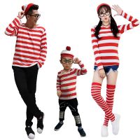 Parent-child Wally Wheres smart cosplay costume Childrens Day costumes