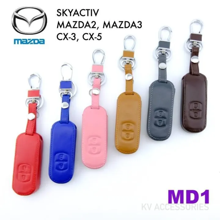 AD.ซองหนังใส่กุญแจรีโมทรถยนต์ mazda รุ่น SKYACTIV  MAZDA2, MAZDA3  CX-3,CX-5 รหัส MD1 ระบุสีทางช่องแชทได้เลยนะครับ