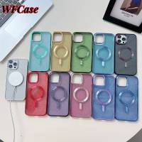 WFCase สำหรับ iPhone 15 14 Pro Max Plus 13 Pro Max 12 Pro Max 11 Pro Max Jindun การดูดด้วยแม่เหล็กเคสลายกากเพชรเคสโทรศัพท์เคสป้องกันกล้องทั้งเครื่อง