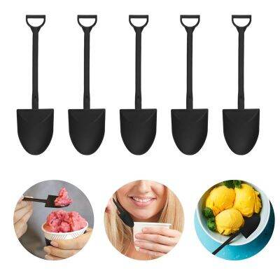 50/100pcs Plastics Spoon Shovels Small 472inch Dessert Shovels Spoon Disposables Pudding Yogurt Spoons for Pudding Ice bath