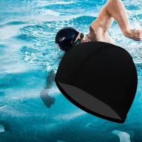 Swim Cap Men Soft Elastic Portable Lightweight Fashion Swim Cap Adults for Vacation Swimming Pool Gift Holidays Long Short Hair Swim Caps