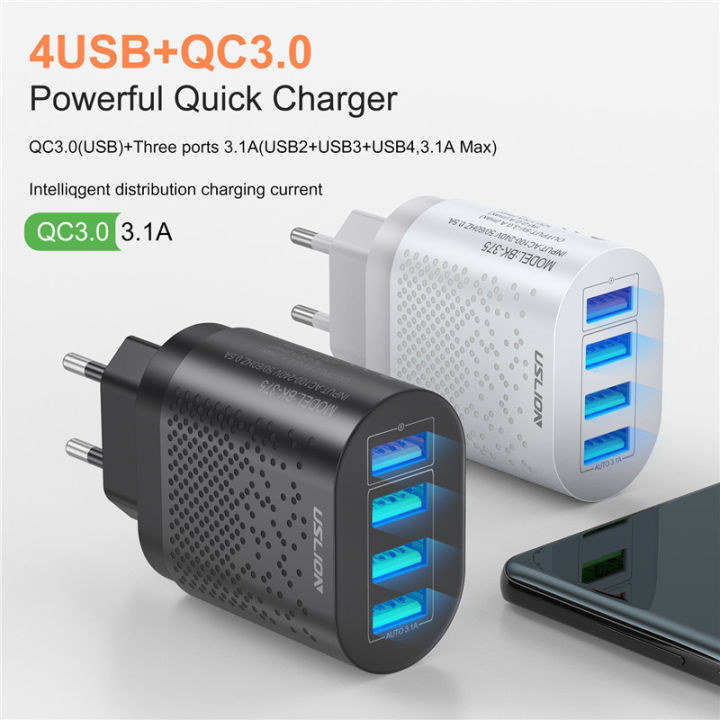 uslion-eu-us-plug-usb-charger-3a-quik-charge-3-0-mobile-phone-charger-for-iphone-11-samsung-xiaomi-4-port-48w-fast-wall-chargers-wall-chargers