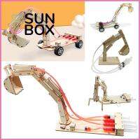 SUN BOX เทคโนโลยีที่ช่วยในการมองเห็น 3D ดีไอวาย การก่อสร้างไม้ ของเล่นเพื่อการศึกษา ของเล่นรถขุดดิน การทดลองทางวิทยาศาสตร์ แบบจำลองรถขุดไฮดรอลิก