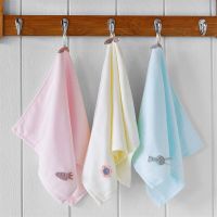 25x50cm 100% Cotton Absorbent Cartoon Child Face Towel Candy Color Soft Bathroom Hanging Washcloth