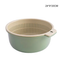 Double Layers Drain Basket Plastic Kitchen Strainer Colander Bowl Fruits &amp; Vegetables Washing Strainer