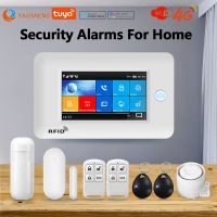 PG-106 4G 433MHz Wireless WIFI GPRS Touch Screen Smart Home Burglar Security Alarm Systems with Siren Smoke Detector Door Sensor