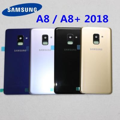 SAMSUNG Galaxy A8 A530 A530F A8 Plus A730กลับแก้วฝาหลังปิดโทรศัพท์ปลอกหุ้มช่องหลังสำหรับ SAMSUNG A8 2018ฝาครอบกระจกด้านหลัง