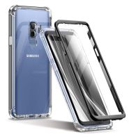 SURITCH เปลือกป้องกัน Galaxy S9 Plus ใสบวกในตัวป้องกันหน้าจอป้องกันทุกส่วนของเครื่องป้องกันเลนส์กล้องเคสกันกระแทกมือถือฝาครอบทนทานสำหรับ