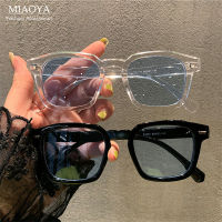 MIAOYA Fashion Jewelry Shop อินส แว่นตาทรงสี่เหลี่ยม Retro สำหรับผู้หญิงเทรนด์ซัน แว่นกันแดดป้องกัน ทางเลือกที่หลากหลาย