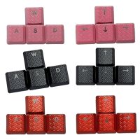 （Miss qis keycap） ABS อะไหล่คีย์บอร์ดโปร่งแสงโปรไฟล์ Keycaps OEM สำหรับคีย์บอร์ดเล่นเกม8ชิ้นกันลื่นวัสดุของเคสดีที่สุดสำหรับการดรอปชิป