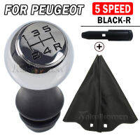 ใหม่ Chrome คู่มือ5 6ความเร็วรถ ABS เกียร์ Shift Knob พร้อม Gaiter สำหรับ Peugeot 106 206 306 406 107 207 307 407 301 308 2008