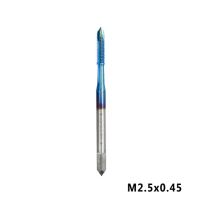 Hampton Nano Blue Coated M2 M2.5 M3 M3.5 M4 M5 M6 Thread Tap HSS Screw Tap Drill Bit Straight Flute Hand Tools Plug Taps Handtool parts Accessories