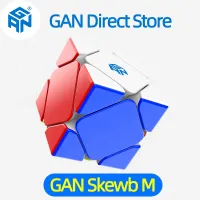 GAN Skewb แม่เหล็กขนาดลูกบาศก์ความเร็วม. ไม่มีสติกเกอร์ Skewb Gan Speedcube 32แม่เหล็กรุ่นที่ปรับปรุงแล้วลูกบาศก์มายากลมืออาชีพของเล่นปริศนา