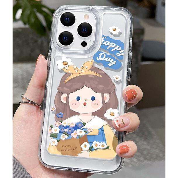 จัดส่งทันที-เคสไอโฟน-14-คสไอโฟน11-12-13pro-max-เคสไอโฟน-13-happy-girl-iphone-11121312pm13pm