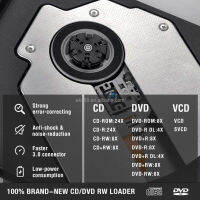 ไดรฟ์ภายนอก USB3.0 &amp; ประเภท C DVD-RW BD-RDL เครื่องเขียนซีดีคอมโบบันทึกการเล่นวิดีโอ3D สำหรับ Lenovo กองพัน5P เกียรติยศ Magicbook X15 X14