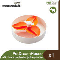 [PETClub] PetDreamHouse SPIN - ชามข้าว Interactive และ Slow Feeder รุ่น Bougainvillea สีส้ม