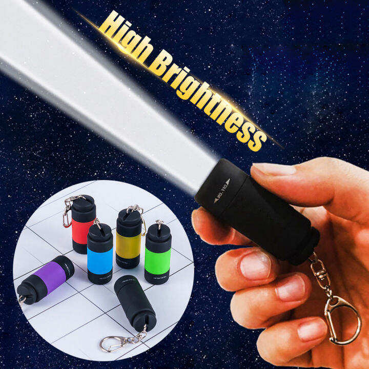 【25Lum】 Mini LED Flashlight Keychain Portable MiniTorch Flashlight Outdoor Waterproof And
