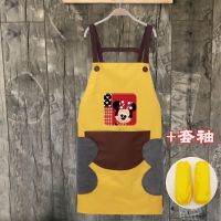 High-end hand-wiping kitchen apron household waterproof and oil-proof Japanese fashion cooking and housework adult work clothes custom logo