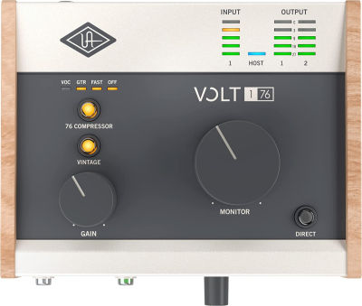 Universal Audio UA Volt 176 USB Audio Interface for recording, podcasting, and streaming with essential audio software and 30-day Free Trial Subscription to UAD Spark 1-in/2-out&nbsp;with 76 Compressor