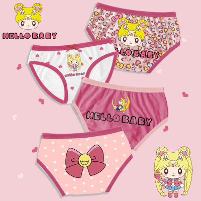 Sailor Moons 4Pcs Girl S Briefs Cotton Boxer Shorts Children S Cartoon Printed Underwear