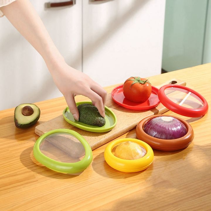 4-pcs-vegetable-crisper-pod-for-avocado-lemon-tomato-saver-and-storage-keep-reusable-containers