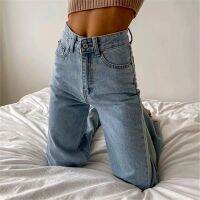 2021 new European and American fashion ins high-waist micro-cut pants women r denim trousers