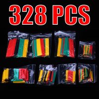 328 PCS Polyolefin Shrinking Assorted Heat Shrink Tube Wire Cable Insulated Sleeving Tubing Set 2:1 Waterproof Pipe Sleeve Electrical Circuitry Parts