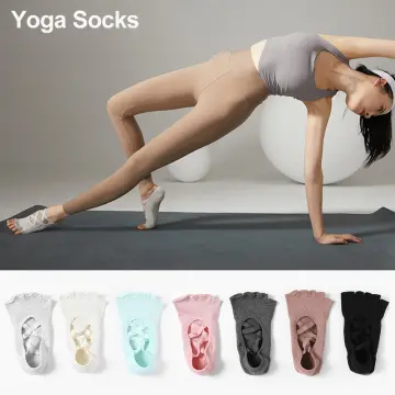 SP-05 Yoga Socks Anti-Slip Breathable Cotton Five Fingers Socks Elasticity  Sports Fitness Pilates Ballet Dance Toe Socks