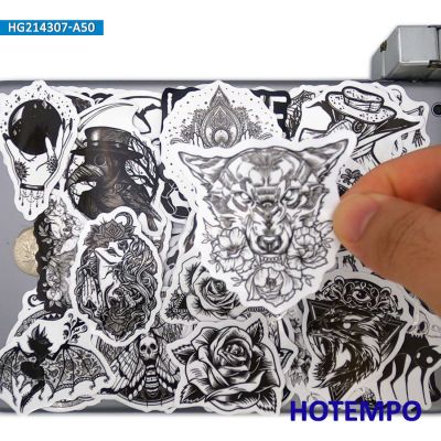 50pcs Gothic Art Totem Devil Witch Skull Cool Stickers for Phone Laptop Guitar Skateboard Bike Motorcycle Car Waterproof Sticker