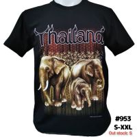 เสื้อยืดคุณภาพดี [S-5XL]เสื้อยืดไทยแลนด์ สกรีนลายช้าง No.953 Souvenir Tshirt Thai ของฝากต่างชาติ เสื้อคนอ้วน Bigsize เสื้อท่องเที่ยว เสื้