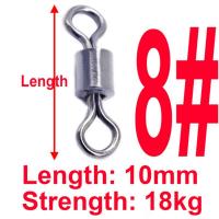 100Pcs Ball Bearing Swivel Solid Ring Fishing Connector Barrel Rolling Swivel Lure Goods For Fishing Sea Fishing Tool