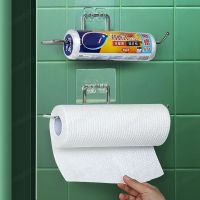 Towel Toilet Tissue Organizer Paper Bathroom Hanging Rack Holder Self-adhesive Rack Stand Storage Roll Paper Hanger Hanging Home Bathroom Counter Stor