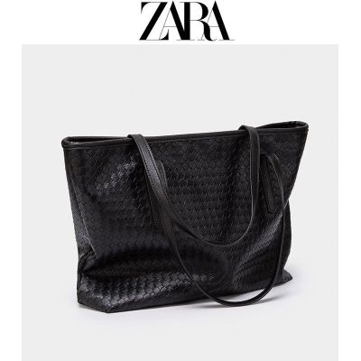 Zaraมีนกระเป๋าผู้หญิง,กระเป๋ากระเป๋าขนาดใหญ่กระเป๋าโท้ตช้อปปิ้งสะพายไหล่ใส่ของได้เยอะทันสมัย2023กระเป๋าแบบหนีบแขน